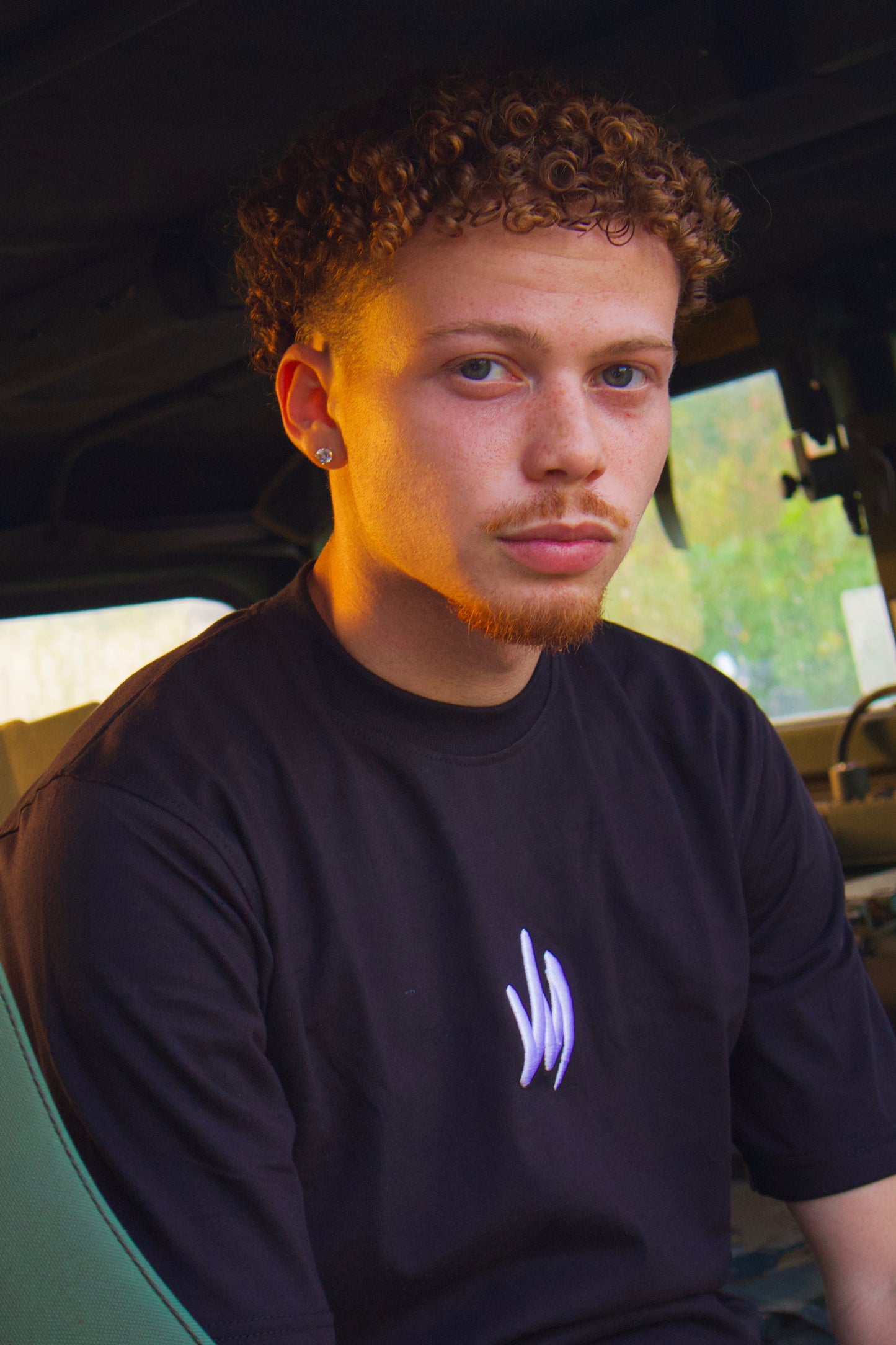 VM 3D EMBROIDERED BLACK SHIRT
